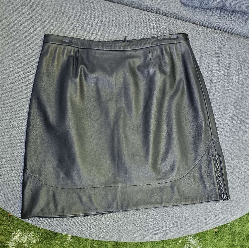 Black Leather Mini Skirt Inc. Size 8